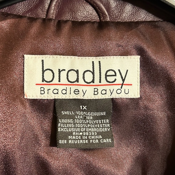 VTG Bradley Bayou Leather Jacket Size 1X - Picture 5 of 14